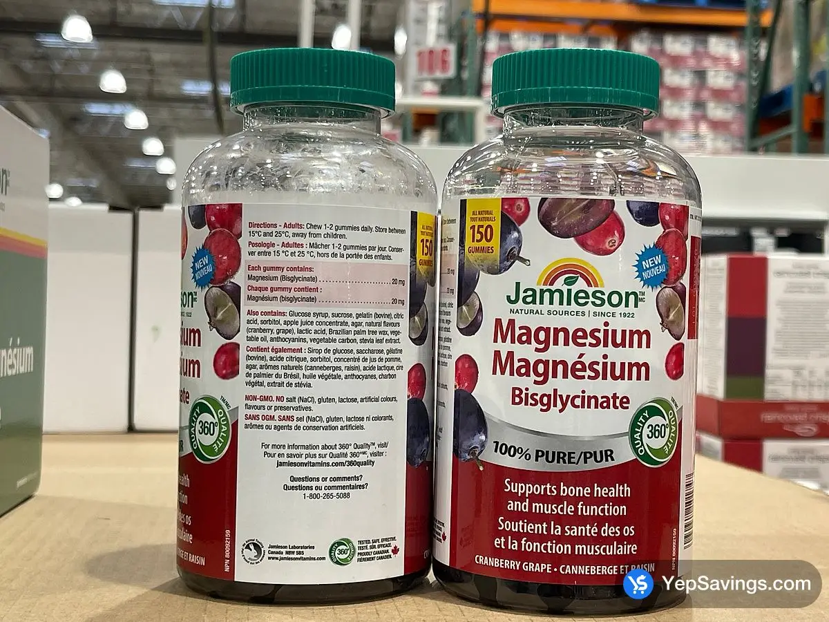 Costco JAMIESON MAGNESIUM BISGLYCINATE 150 GUMMIES - Canada (ITM 3131330)