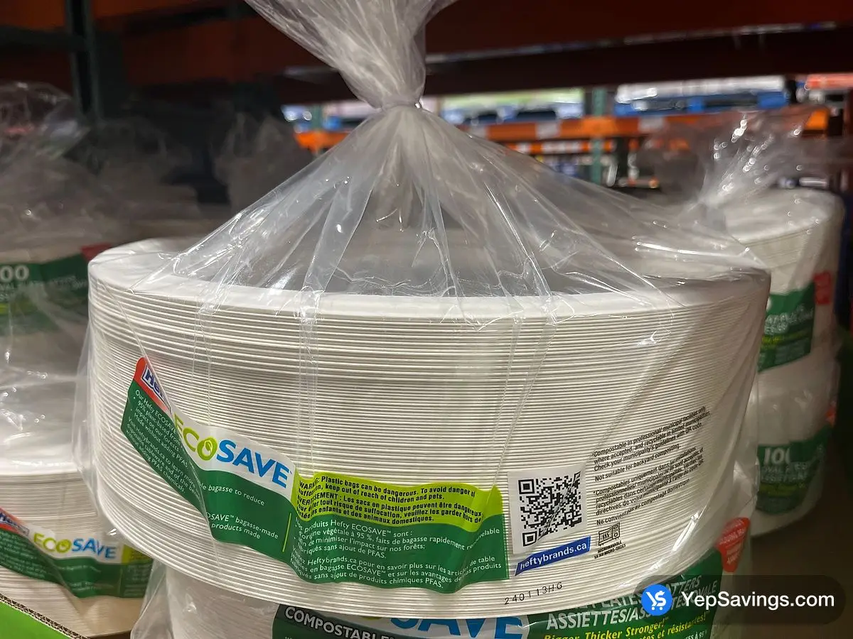 HEFTY ECOSAVE OVAL PLATTER PACK OF 100 ITM 1728222 at Costco