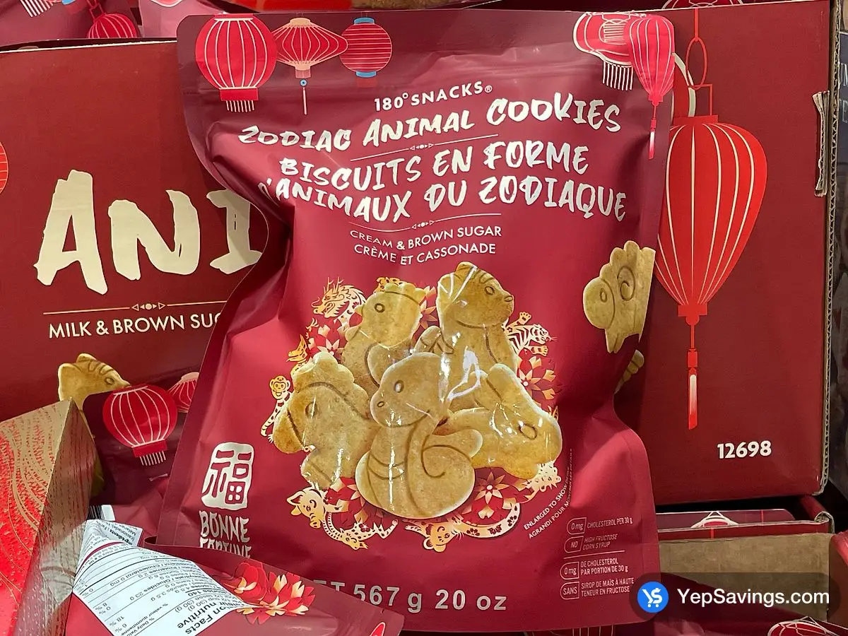 Costco 180 SNACKS ZODIAC ANIMAL COOKIES 567 g - Canada (ITM 1862570)