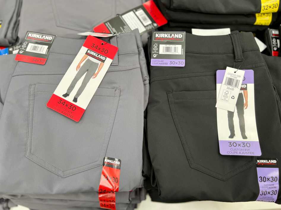 KIRKLAND SIGNATURE 5 POCKET PANT MENS SIZES 30 40 at Costco 9151 Bridgeport Rd Richmond