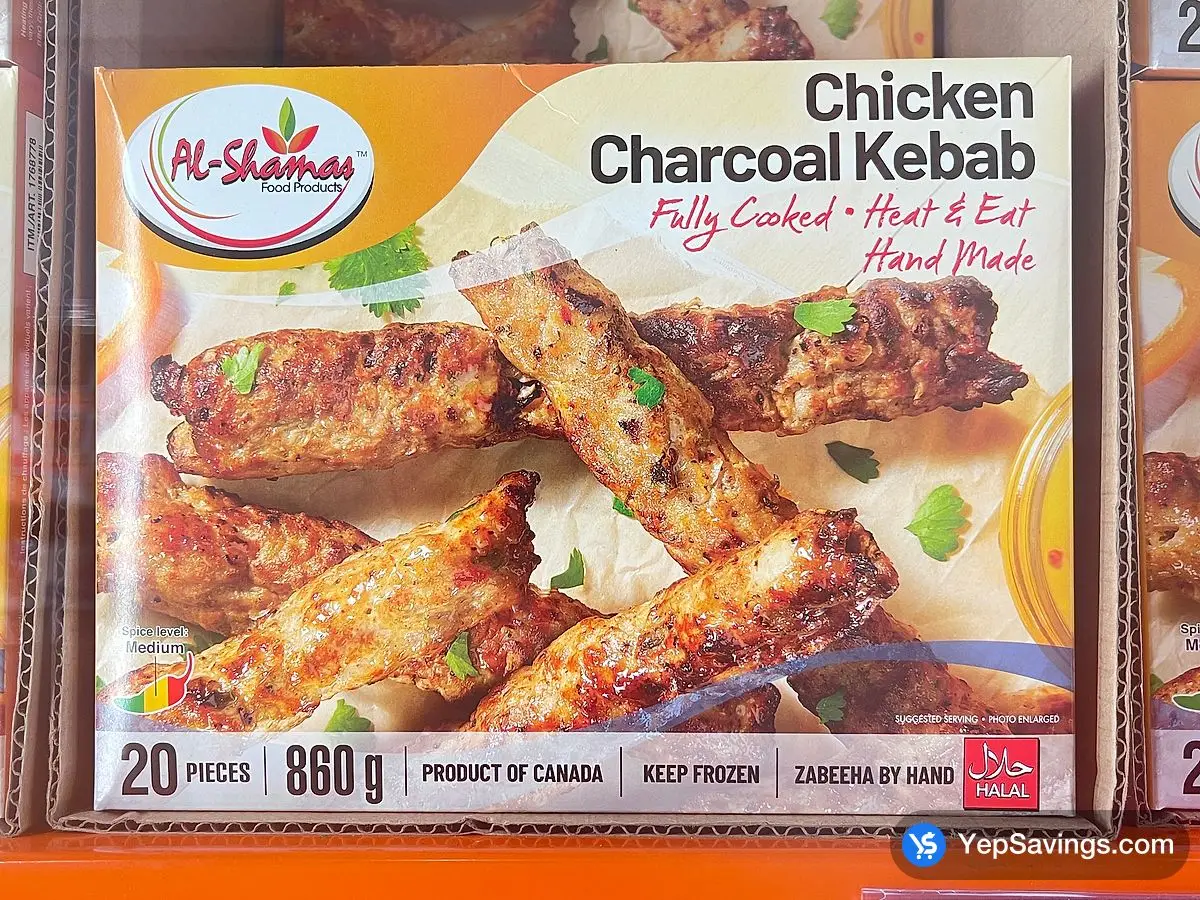 AL - SHAMAS CHICKEN CHARCOAL KEBAB 860 g ITM 1768778 at Costco