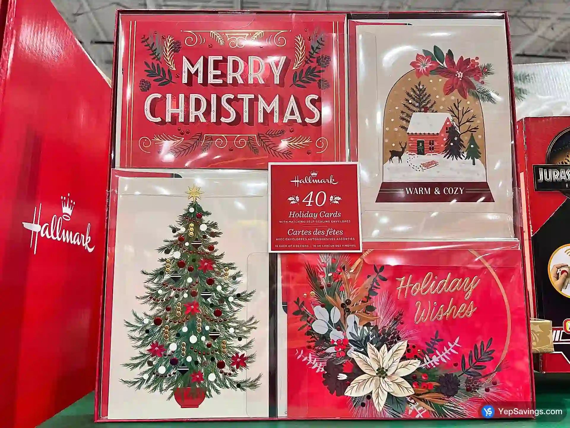 Costco HALLMARK 40 HOLIDAY CARDS 10 EACH OF 4 DESIGNS - Canada (ITM 1600384)