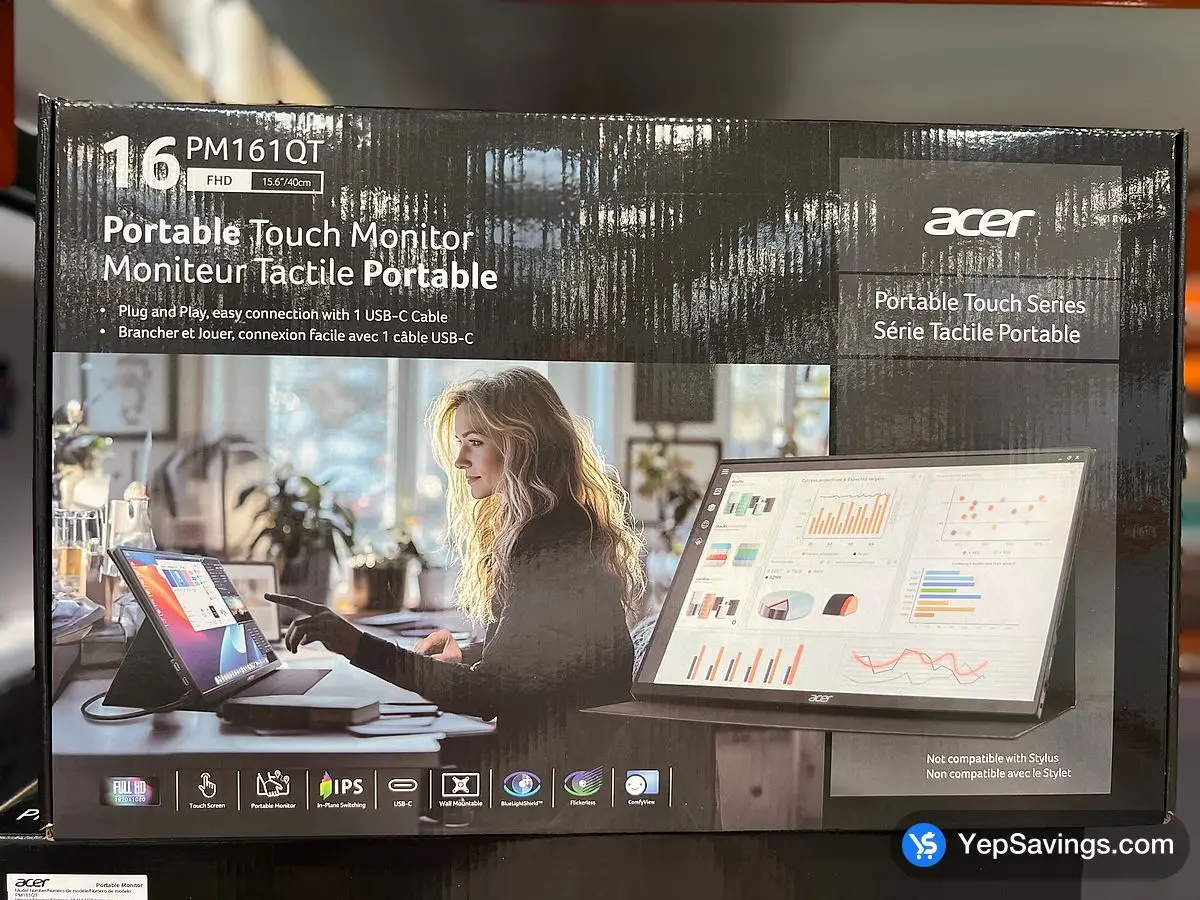 ACER 15.6 " PORTABLE MONITOR PM161QT - Costco Canada (ITM 1441161)