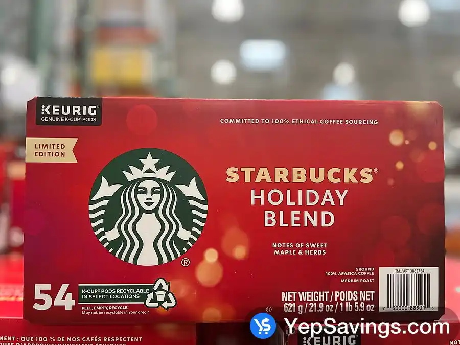 STARBUCKS HOLIDAY BLEND 54 K-CUPS ITM 3882754 at Costco