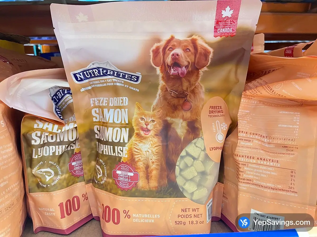 NUTRI BITES FREEZE DRIED SALMON 520 g ITM 1680891 at Costco