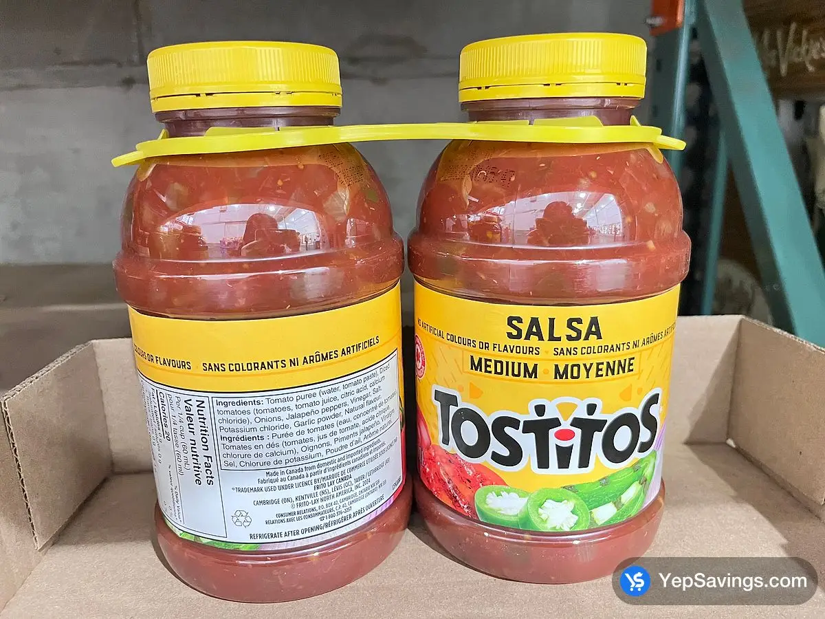 TOSTITOS MEDIUM SALSA 2 X 1.2L ITM 374190 at Costco