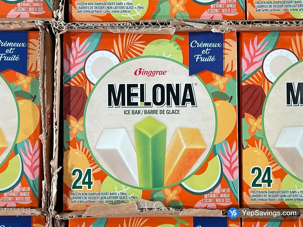 Costco MELONA BARS W / OAT MILK COCONUT MANGO HONEYDEW 24 x 70 ml - Canada (ITM 2239150)